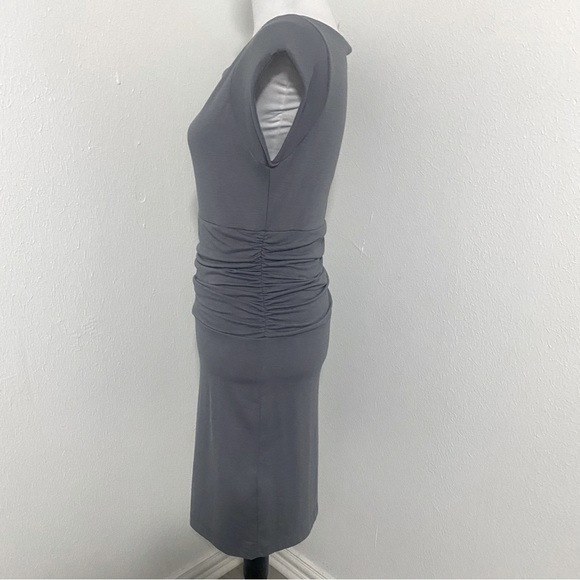 Hypnotik Sleeveless Dress Cinched Waist Made in USA MIDI Sz Large Shoulder Pads - Picture 7 of 7